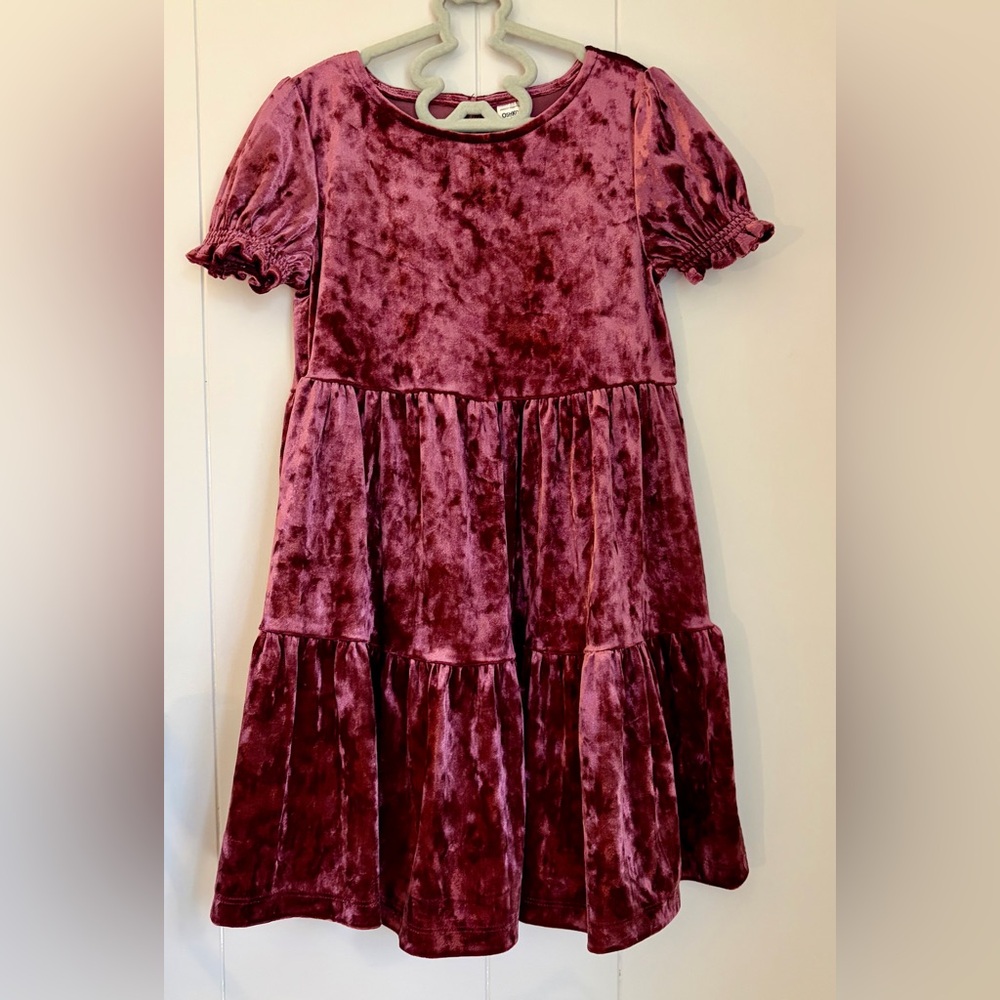 Unworn OshKosh B'gosh Velvet Dress in dark pink